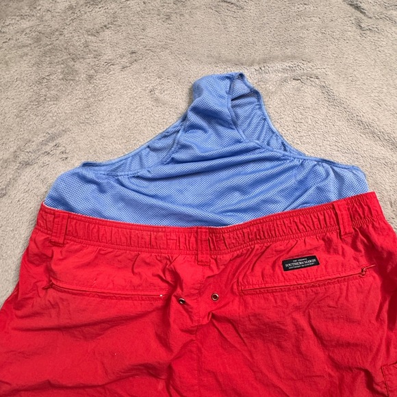 Southern Marsh Red Mens Swim Trunks Shorts Size L Lined Duck Logo - Picture 12 of 12